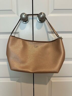 Guess Metallic Bronze Pebble Shoulder  Bag